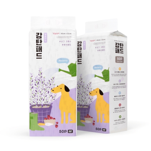감탄 감탄패드 순간 고흡수 매쉬패드 50매 라벤더향
