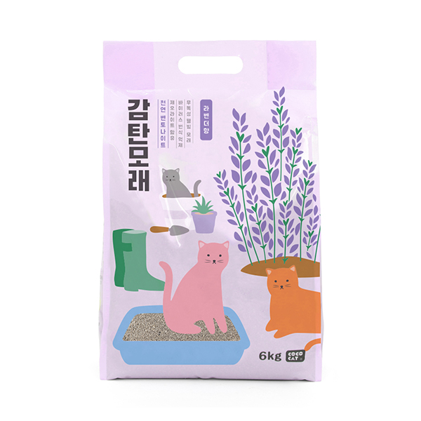 감탄 벤토나이트 모래 6kg 라벤더향