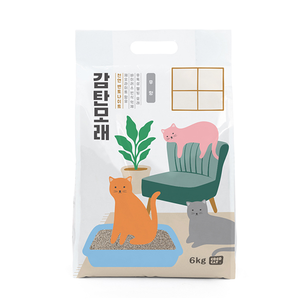 감탄 벤토나이트 모래 6kg 무향