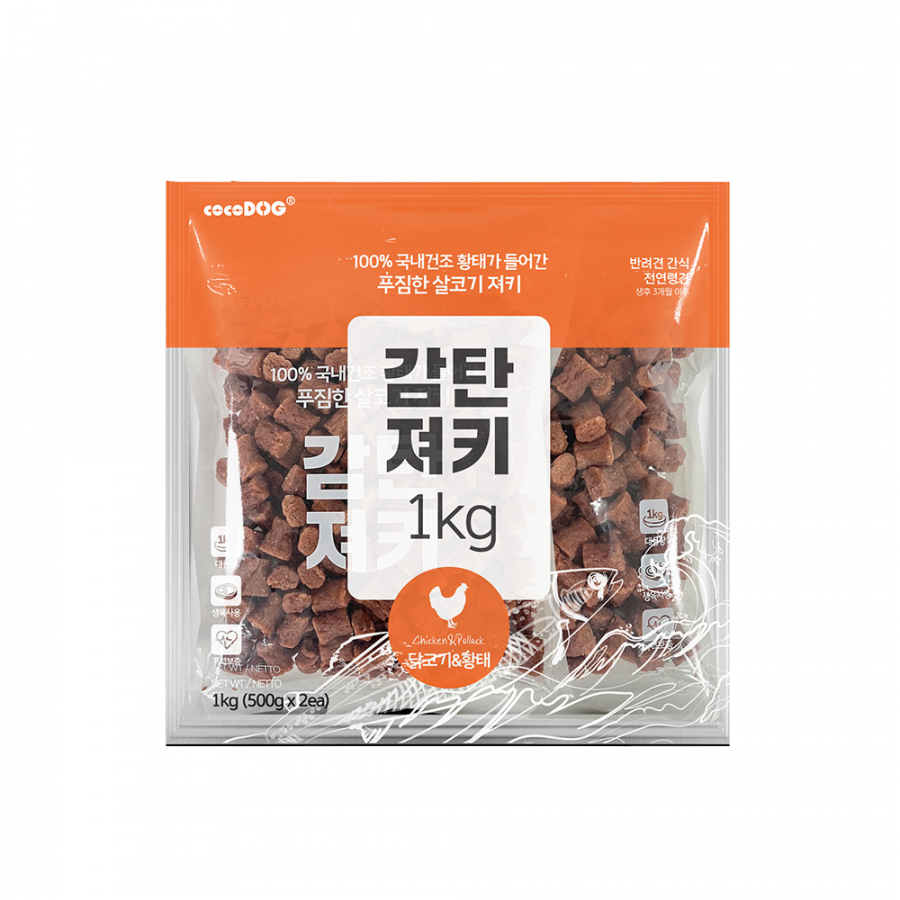 감탄 감탄져키 1kg 닭고기&황태